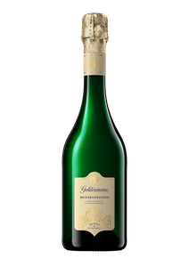 Eine Flasche des Geldermann Weißburgunder Baden Extra Brut