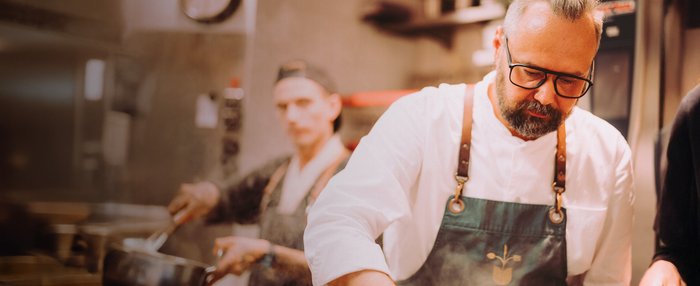 Der Koch Mario Lohninger im Gespräch mit Geldermann