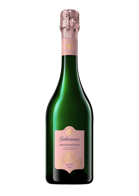 Eine Flasche des Geldermann Spätburgunder Rosé Extra Brut