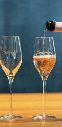 Rückblick Deutscher Sekttag 2025 bei Geldermann: Zwei Gläser mit Geldermann Cuvées