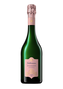 Eine Flasche des Geldermann Spätburgunder Rosé Baden Extra Brut